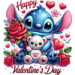 Stitch Saint Valentin Happy Valentine