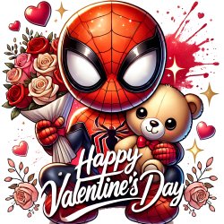 Spiderman Chibi Saint-Valentin